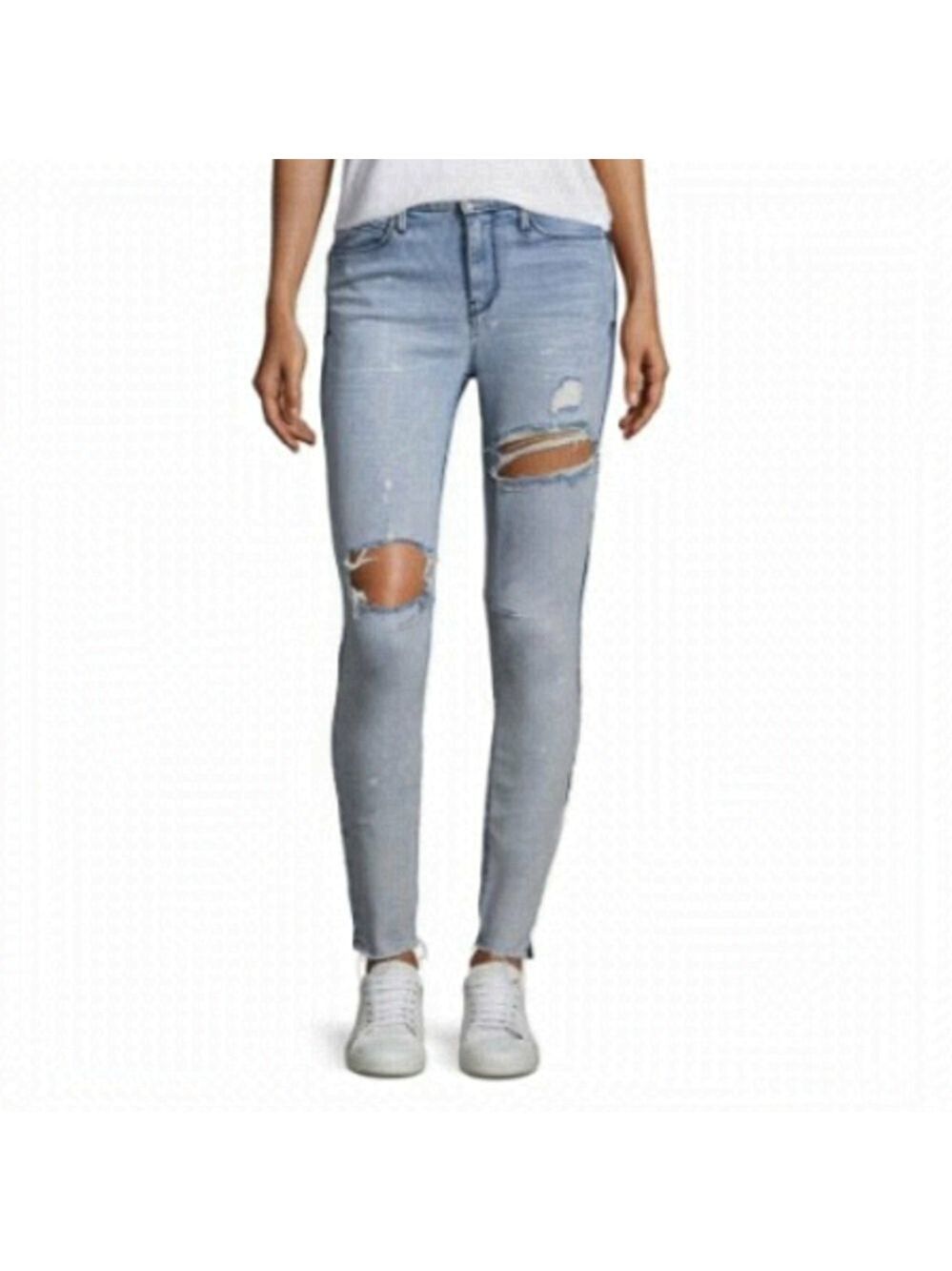 rta Gypsy Distressed Two Tone Skinny Jeans Size 29